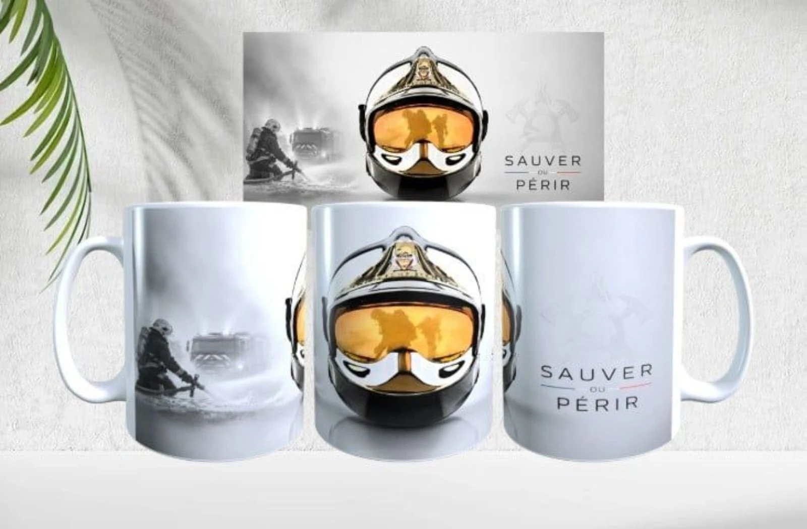Mug pompiers Sauver ou Périr, courage et dévouement